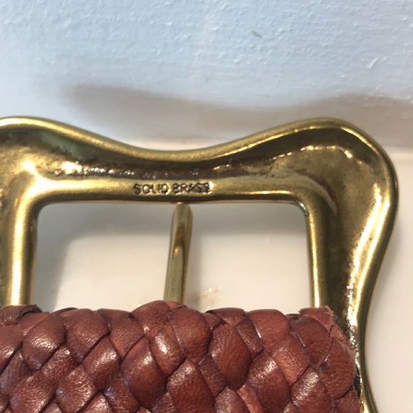 Ralph Lauren Woven Belt with Gold Buckle - Picture 6 of 8